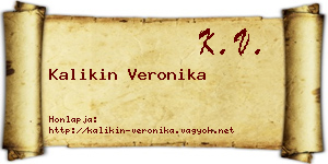 Kalikin Veronika névjegykártya